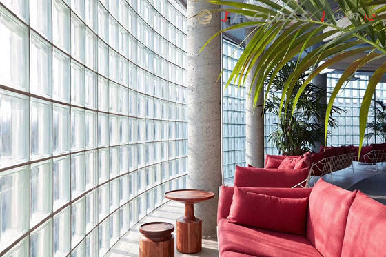 Gạch tường kính trong suốt có mây 50mm 8x8x4 kiến ​​trúc